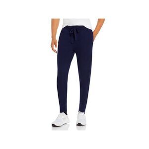 NWT THE MENS STORE Mens Navy Drawstring, Wool Blend Joggers L